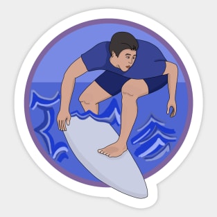 Surfing Sticker